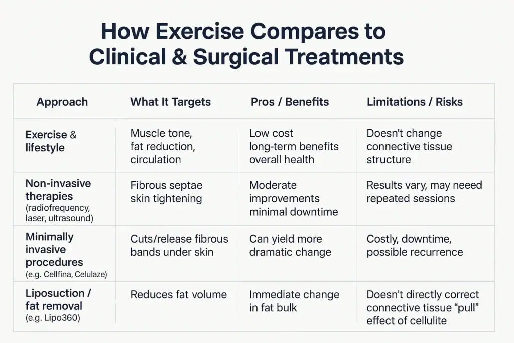 Sculpting Your Bum: Can Toning Exercises Really Reduce Cellulite? 2 How exercise compares to treatments from Lipo 360 Nottingham