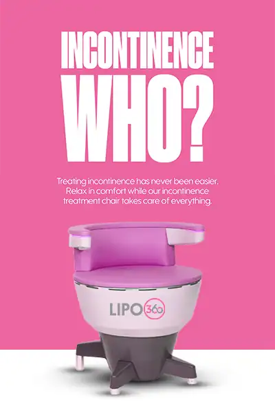 LIPO360 EMS Chair Can Help with Urinary Incontinence 2 Image of a urinary incontinence treatment seat Nottingham