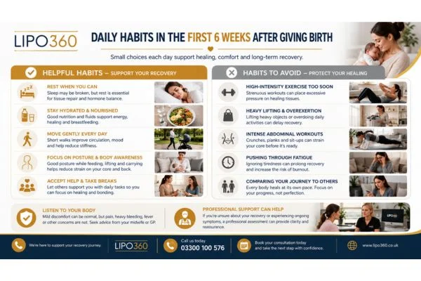 What to Do (and Avoid) in the First 6 Weeks After Giving Birth To Avoid Diastasis Recti 3 First 6 Weeks After Giving Birth To Avoid Diastasis Recti Nottingham : Daily Habits in the First 6 Weeks After Giving Birth